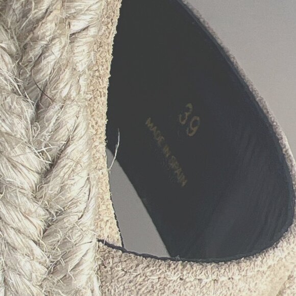 Versace Medusa ‘95 Beige Suede Espadrilles Women Wedge Sandals Size IT39 US7.5 - Picture 12 of 14